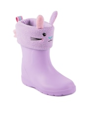 Totes Purple Childrens Bunny Welly Liner Socks - Image 5 of 5