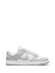 Nike Grey/White Dunk Low Trainers - Image 4 of 13