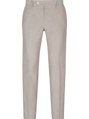 BOSS Natural Slim-Fit Trousers In A Micro-Patterned Cotton Blend - Image 5 of 5
