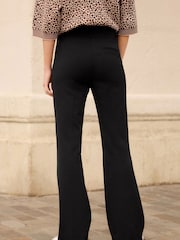 Black High Waist Tailored Flared Trousers - Image 3 of 6