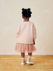 Light Pink Character Sweat Mesh Dress (3mths-7yrs) - Image 3 of 9