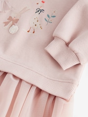 Light Pink Character Sweat Mesh Dress (3mths-7yrs) - Image 7 of 9