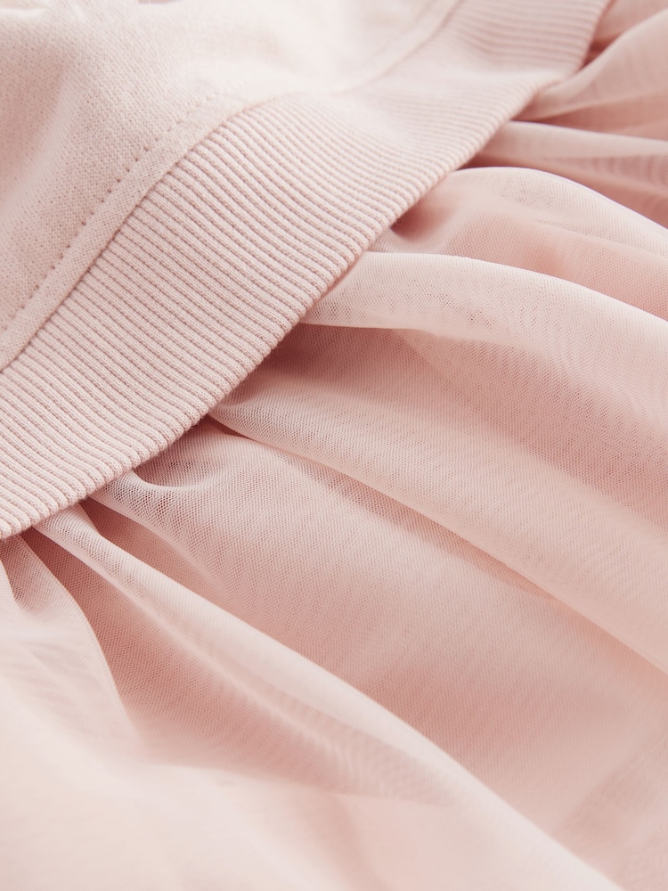 Light Pink Character Sweat Mesh Dress (3mths-7yrs) - Image 8 of 9