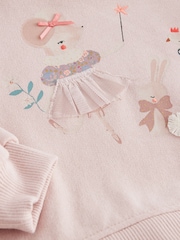Light Pink Character Sweat Mesh Dress (3mths-7yrs) - Image 9 of 9