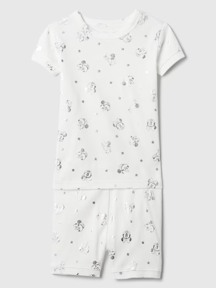 Gap White Disney Minnie Mouse Organic Cotton Pyjama Set (6mths-5yrs) - Image 1 of 4