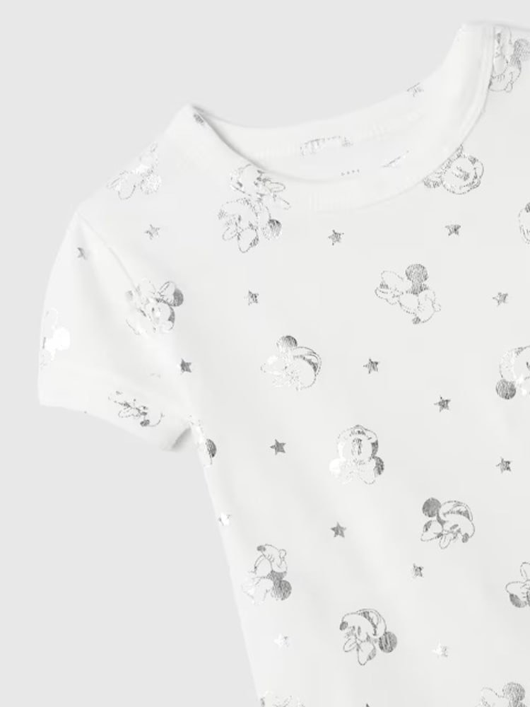 Gap White Disney Minnie Mouse Organic Cotton Pyjama Set (6mths-5yrs) - Image 4 of 4