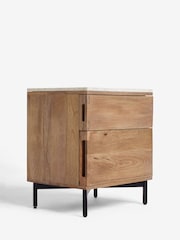 French Connection Natural Spencer Bedside Table - Image 6 of 8