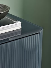 MADE.COM Blue Glass Eleni 3 Drawer Chest of Drawers - Image 3 of 4