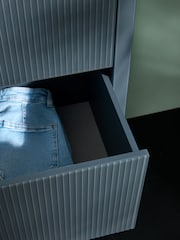 MADE.COM Blue Glass Eleni 3 Drawer Chest of Drawers - Image 4 of 4