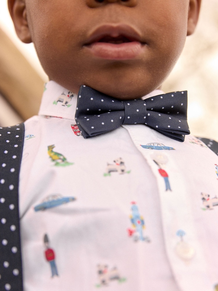 Azul marino/Blanco - Cath Kidston Shirt, Trousers, Braces & Bow Tie Set (3mths-9yrs) - Imagen 5 de 5