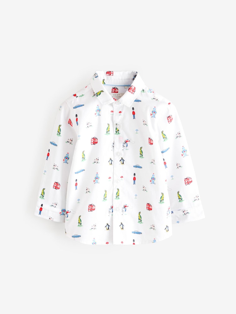 Cath Kidston Navy/White Shirt, Trousers, Braces & Bow Tie Set (3mths-9yrs) - Image 8 of 10