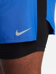 Nike Game Blue Dri-FIT Stride 5 Inch 2-in-1 Running Shorts - Image 6 of 11