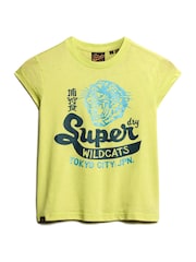 Superdry Yellow Varsity Burnout T-Shirt - Image 3 of 6