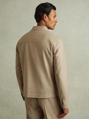 Reiss Light Camel Pound Moleskin Finish Trucker Jacket - Image 4 of 5