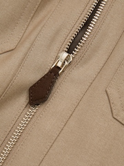 Reiss Light Camel Pound Moleskin Finish Trucker Jacket - Image 5 of 5