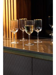 Mikasa Clear Sorrento Ridged Crystal Wine Glasses - Image 1 of 5