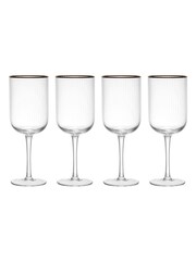 Mikasa Clear Sorrento Ridged Crystal Wine Glasses - Image 3 of 5