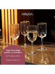Mikasa Clear Sorrento Ridged Crystal Wine Glasses - Image 5 of 5