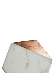 Maison by Premier Set of 4 White Marble And Copper Inlay Coasters - Image 5 of 5