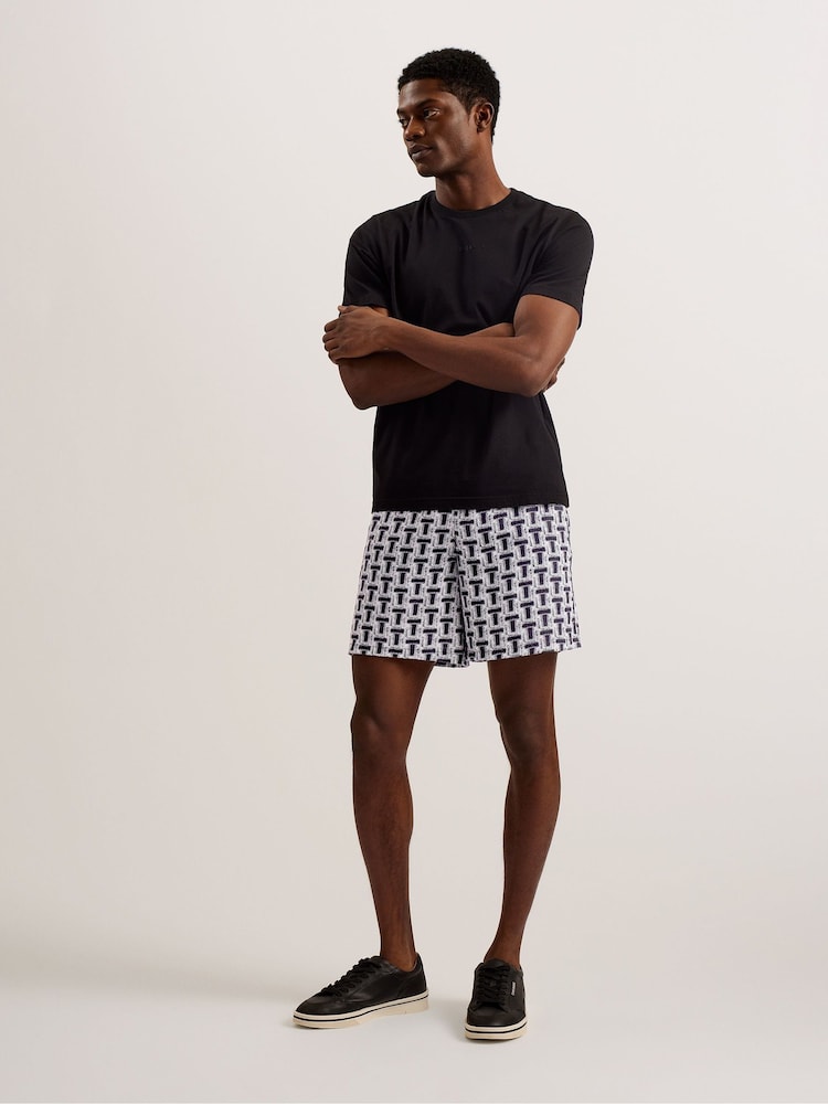 Ted Baker Black Rhins Printed T-Shirt - Image 1 of 5