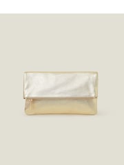 Accessorize Leather Fold Over Clutch - Bild 1 von 4