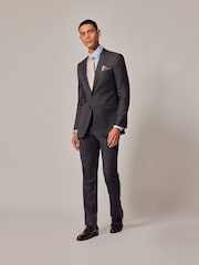 Hawes & Curtis Slim Grey Twill Suit Jacket - Image 4 of 7