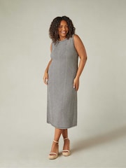 Live Unlimited Black Curve Chevron Knitted Dress - Image 3 of 8