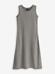 Live Unlimited Black Curve Chevron Knitted Dress - Image 7 of 8