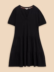 White Stuff Black 100% Cotton Jersey Clara Dress - Image 5 of 7