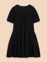 White Stuff Black 100% Cotton Jersey Clara Dress - Image 6 of 7