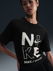 Nike Black Short Sleeve 100% Cotton Boyfriend T-Shirt - Image 1 of 7