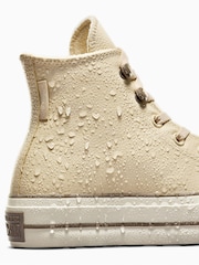 Converse Nude Leather Chuck Taylor All Star Lift Trainers - Image 10 of 10