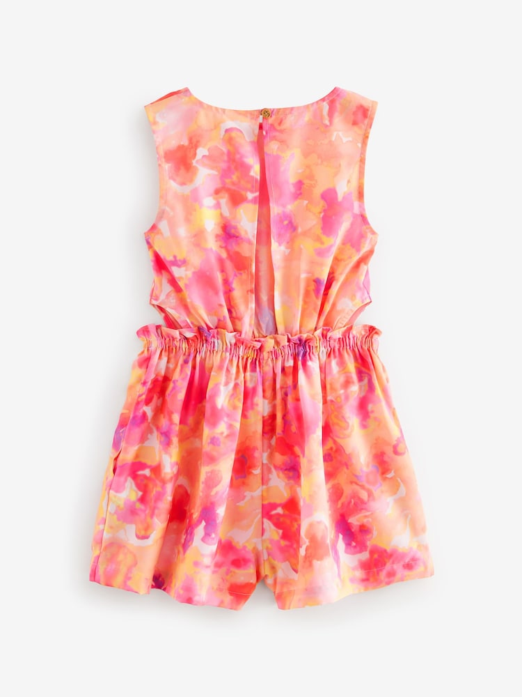 Yellow/Pink Cut-Out Detail Playsuit (3-16yrs) - Image 2 of 6