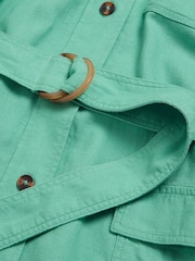 White Stuff Blue Hazel Linen Blend Shirt Dress - Image 7 of 7
