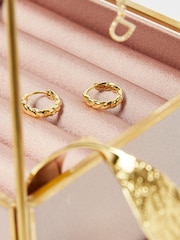 Oliver Bonas Gold Pyramid Velvet Jewellery Stand - Image 3 of 3