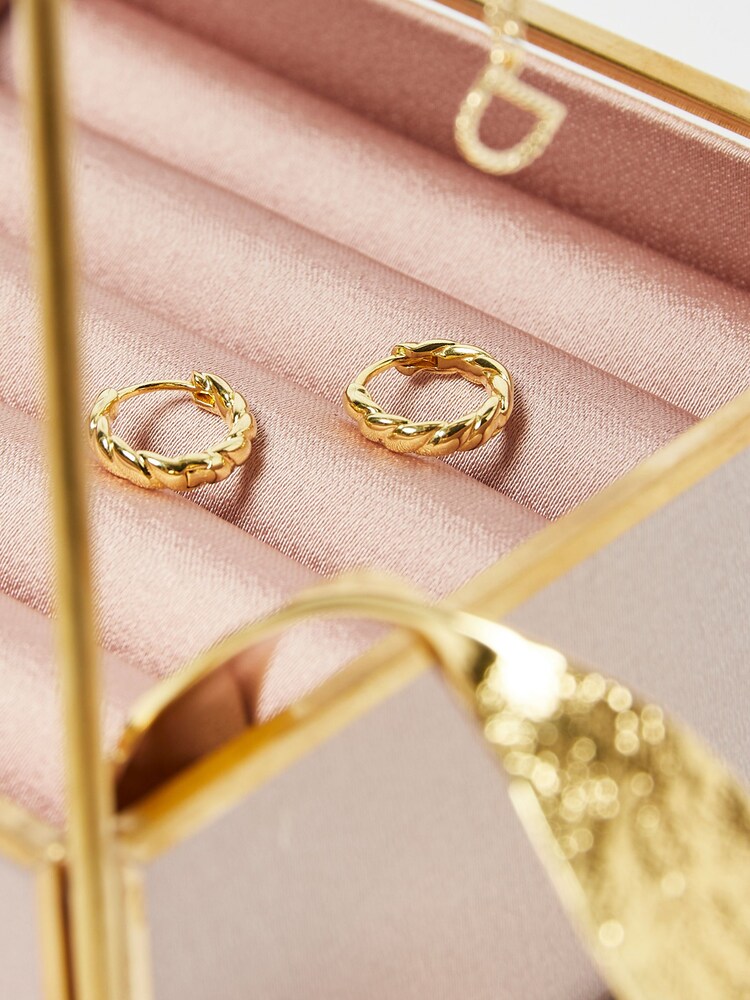 Oliver Bonas Gold Pyramid Velvet Jewellery Stand - Image 3 of 3