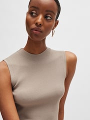 BOSS Natural Sleeveless Mock-Jumper - Image 4 of 5