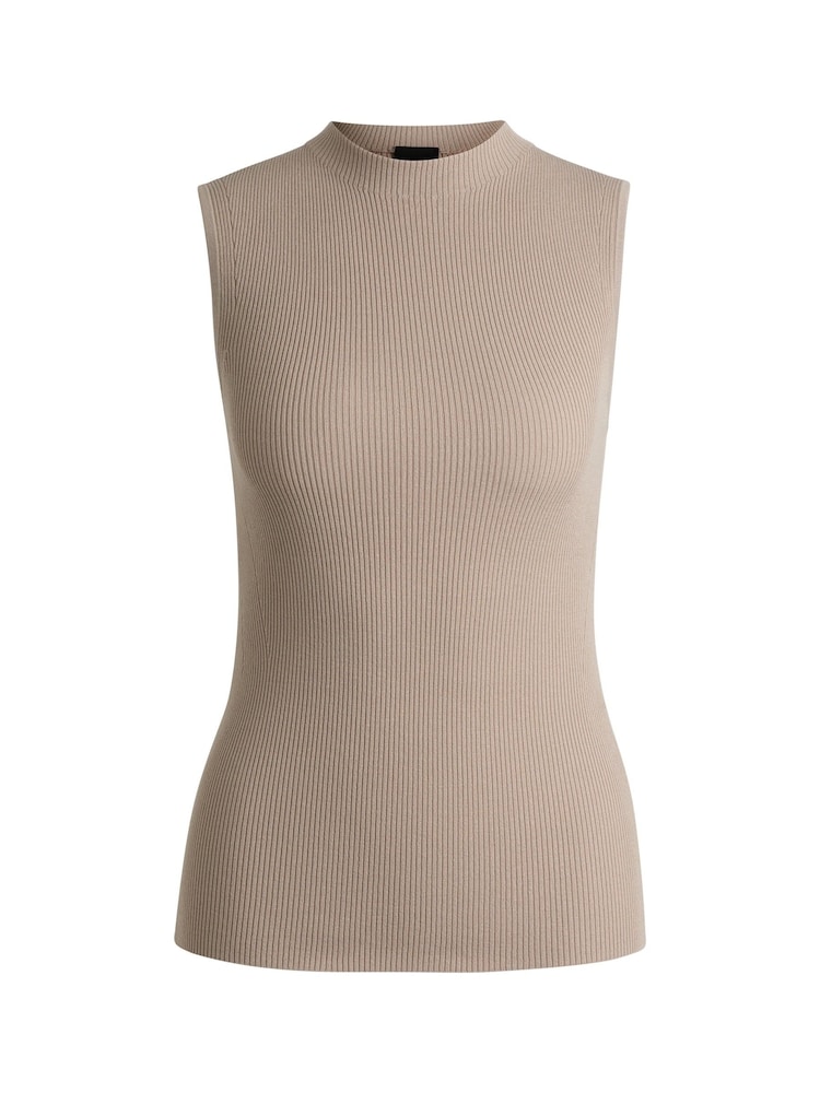 BOSS Natural Sleeveless Mock-Jumper - Image 5 of 5