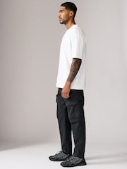 Black Regular Fit Stretch Utility Cargo Trousers - Image 3 of 10