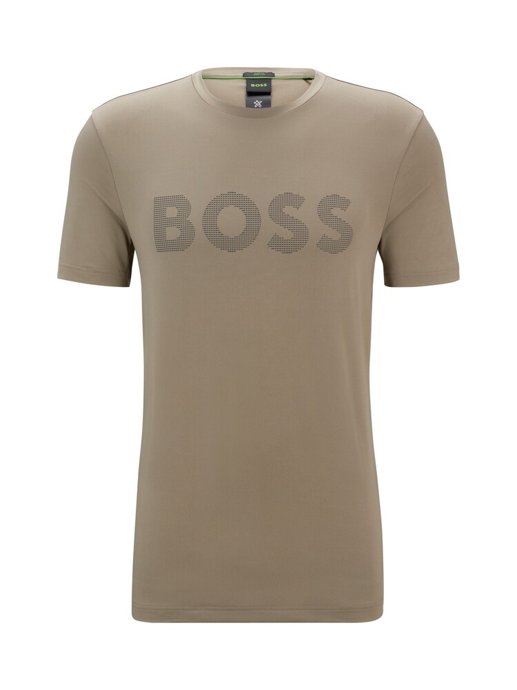 BOSS Performance-Stretch T-Shirt With Decorative Reflective Logo - Bild 5 von 5