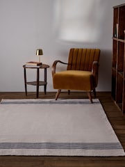 The Set Natural Stripe Flatweave Wool Rug - Image 1 of 2