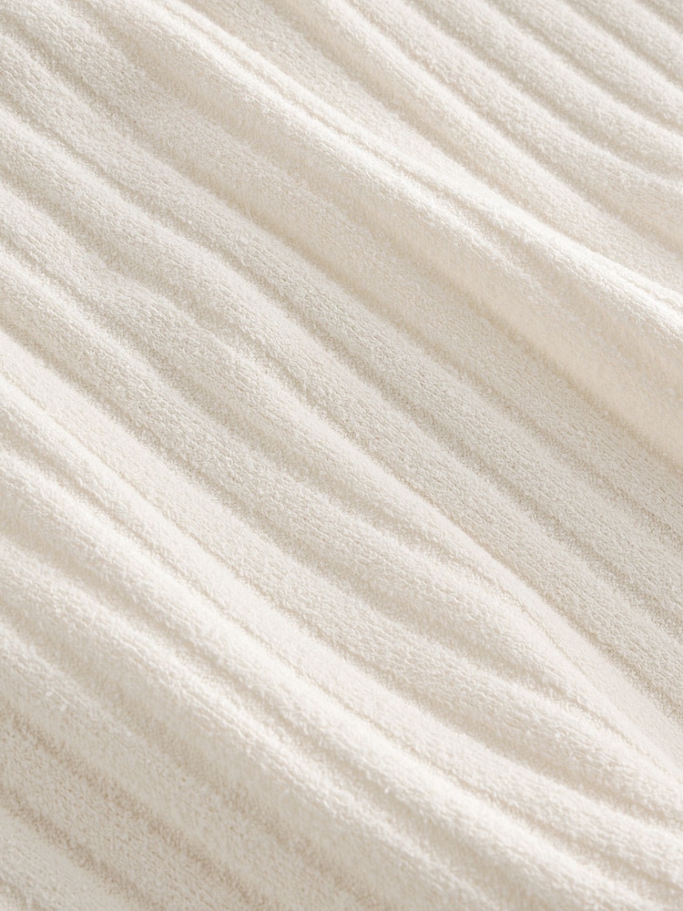 Cream - Udobno rebrasto Henly dolg rokav; z dolgimi rokavi Top - Slika 9 iz 9 Cream - Udobno rebrasto Henly dolg rokav; z dolgimi rokavi Top - Slika 9 iz 9