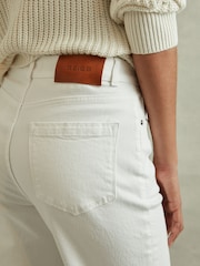 Reiss White Selin Mid Rise Straight Leg Jeans - Image 4 of 6