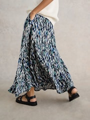 White Stuff Blue Jada EcoVero™ Maxi Skirt - Image 2 of 7