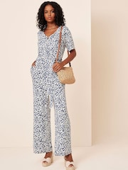 Crew Clothing Blue Jersey Jumpsuit - Image 1 of 6