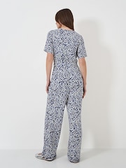 Crew Clothing Blue Jersey Jumpsuit - Image 4 of 6