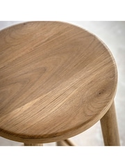 Gallery Home Natural Temara Oak Style Stool - Image 2 of 5