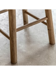 Gallery Home Natural Temara Oak Style Stool - Image 3 of 5