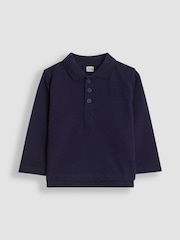 JoJo Maman Bébé Navy 2-Pack Polo Shirts - Image 2 of 5