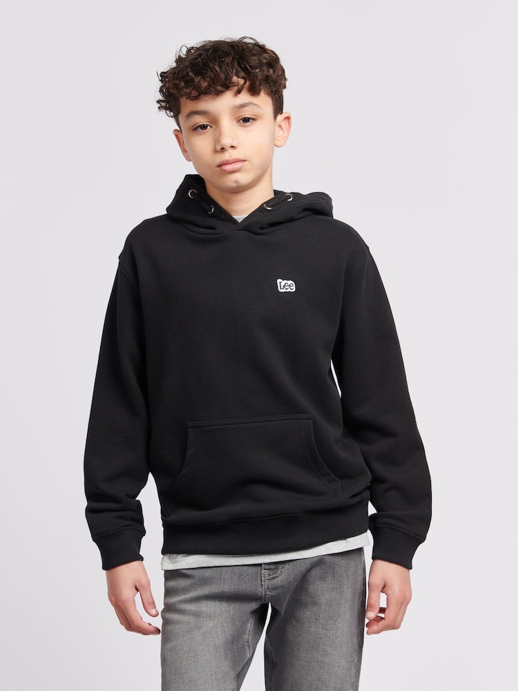 Lee Black Boys Badge 100% Cotton Hoodie - Image 1 of 8